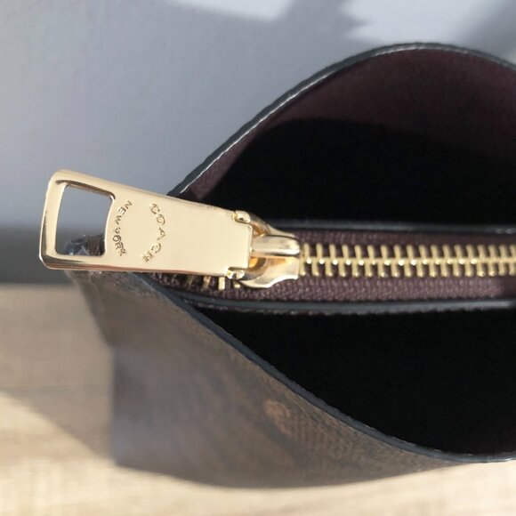 Coach Mollie Signature Coated Canvas Leather Brown/Black Shoulder Tote MSRP $428 - Picture 14 of 15